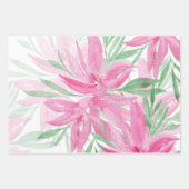 Elegante Rosa Göttliche Blume Wasserfarbe Geschenkpapier Set (Vorderseite 2)