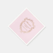 Elegante rosa Graduierungspartei Serviette (Ecke)