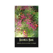 Elegante rosa, grüne, creme, schwarze Visitenkarte