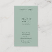 Elegante rosa grüne moderne Vorlage Einfaches Desi Visitenkarte (Rückseite)