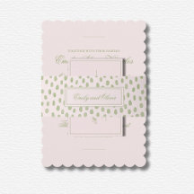 Elegante rosa grüne Punkte Hochzeit