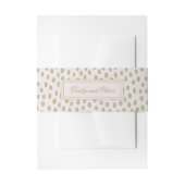 Elegante rosa grüne Punkte Hochzeit Einladungsbanderole (Vorderseite Beispiel)