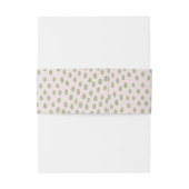 Elegante rosa grüne Punkte Hochzeit Einladungsbanderole (Rückseitenbeispiel)