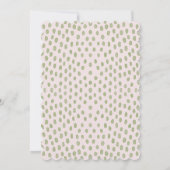 Elegante rosa grüne Punkte Hochzeit Save The Date (Rückseite)