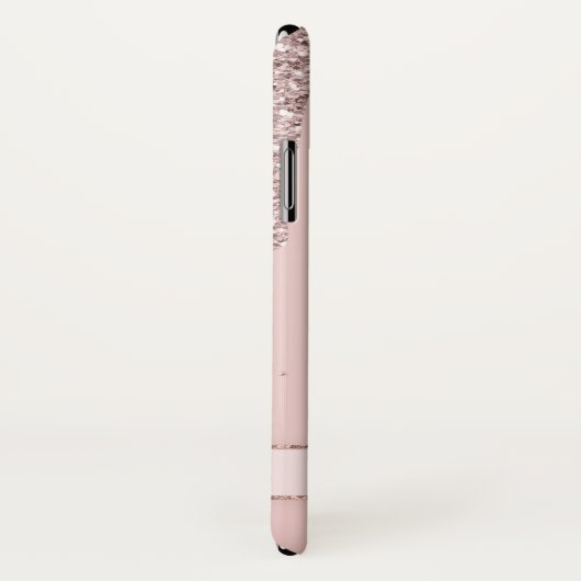 Elegante, rosa, gürtelförmige Glitzer Case-Mate iPhone Hülle (Hinten/Rechts)