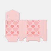 Elegante Rosa-Herzmuster-Geschenkbox Geschenkschachtel (Ungefaltet)