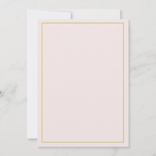 Elegante rosa Hochzeits-Einladung Einladung (Rückseite)