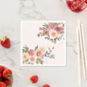 Elegante rosa Hochzeitsbrause Serviette (Beispiel)