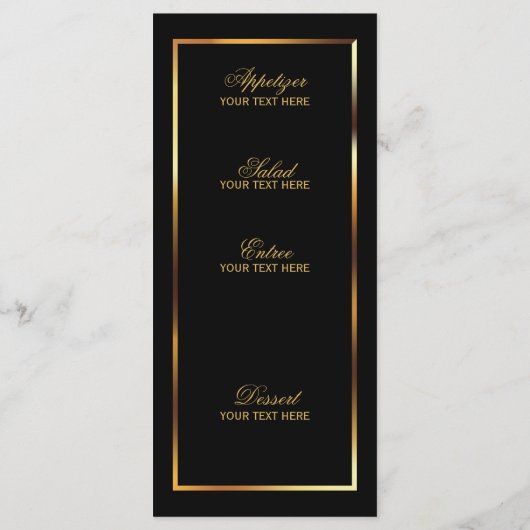 Elegante rosa Hochzeitsstipps - Menü Menükarte (Rückseite)