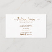 Elegante rosa holografische NagelVisitenkarte Visitenkarte (Rückseite)