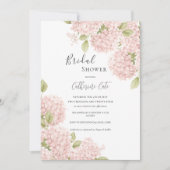 Elegante rosa Hydrangea-Brautparty  Einladung (Vorderseite)