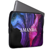 Elegante rosa Imitate aus lila Marmor Glitzer Laptopschutzhülle (Vorne Rechts)