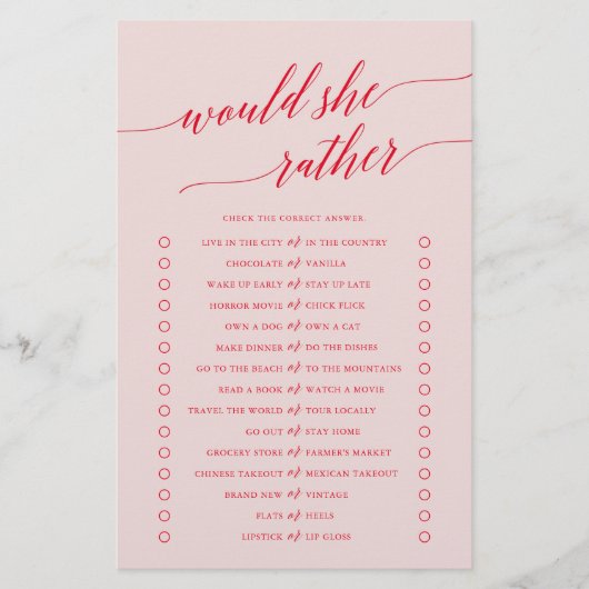 Elegante Rosa Kalligraphie würde sie eher spielen Flyer (Vorne)