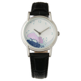 Elegante Rosa Kamelie Uhr mit Zahlen