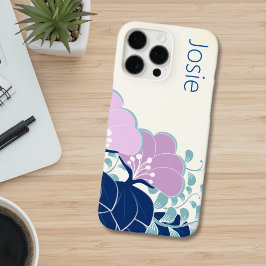 Elegante rosa Kamelien Name hinzufügen iPhone 16 Pro Max Hülle