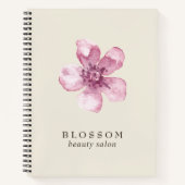 Elegante rosa Kirschblossom Blume Business Notizblock (Vorderseite)