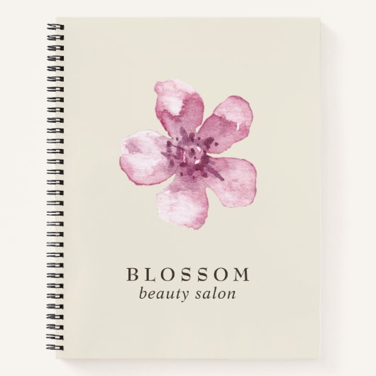 Elegante rosa Kirschblossom Blume Business Notizblock (Vorderseite)
