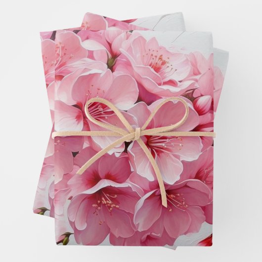 Elegante rosa Kirschblossom-Blume Geschenkpapier Set (Beispiel)