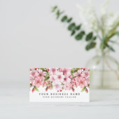 Elegante rosa Kirschblossom Business Cards Visitenkarte (Stehend Vorderseite)