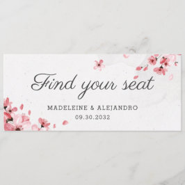 Elegante Rosa Kirschblüte finden Ihren Platz Menükarte