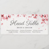 Elegante Rosa Kirschblüte finden Sie Ihre Sitzkart Menükarte (Vorderseite)