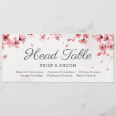 Elegante Rosa Kirschblüte finden Sie Ihre Sitzkart Menükarte (Rückseite)