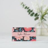 Elegante rosa Kirschblüten Business Card Rabattkarte (Stehend Vorderseite)