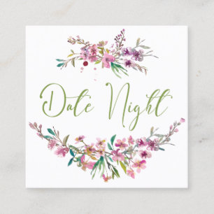 Elegante rosa Kirschblüten-Karte für ein romantisc Quadratische Visitenkarte