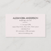 Elegante rosa Kirschblüten Moderne Minimal Visitenkarte (Rückseite)