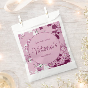 Elegante rosa Kirschblüten Nachmittagstee Geschenktütchen