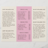 Elegante rosa Kirsche Blossom Salon Trifold Brosch (Rückseite)