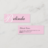 Elegante rosa klassische Typografie, moderne Monog Mini Visitenkarte (Vorne/Hinten)