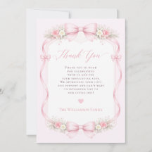 Elegante rosa Kokette Schleife Blumen Baby-Party