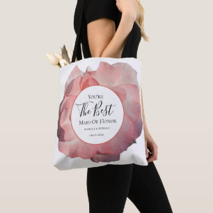 Elegante rosa Korallen-Rosen-Wasserfarbe Brautjung Tasche