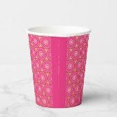 Elegante rosa Kreise Papier-Cups Pappbecher (Rechts)