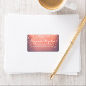 Elegante rosa Lichter Hochzeit Adressaufkleber (Insitu)