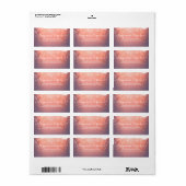 Elegante rosa Lichter Hochzeit Adressaufkleber (Vorne)