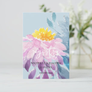 Elegante Rosa Lila Blau Dahlia Begleitkarte