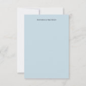 Elegante Rosa Lila Blau Dahlia RSVP Karte (Rückseite)