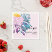 Elegante Rosa Lila Blau Dahlia Serviette (Beispiel)