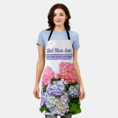Elegante, rosa, lila-blaue Blütenblätter Hydrangea Schürze (Getragen)