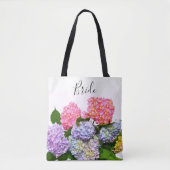 Elegante rosa lila bläuliche Blumenbouquet Bride Tasche (Vorderseite)