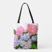 Elegante rosa lila bläuliche Blumenbouquet Bride Tasche (Rückseite)