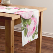 Elegante rosa lila Blume Großer Tischläufer (Beispiel)