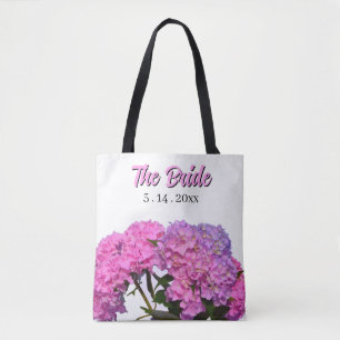 Elegante rosa lila Blumen für die Braut Tasche