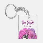 Elegante rosa lila Blumendarbietungen Blume für di Schlüsselanhänger (Vorderseite links)