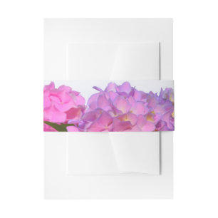 Elegante, rosa, lila Blumendörfchen Hydrangeas Einladungsbanderole
