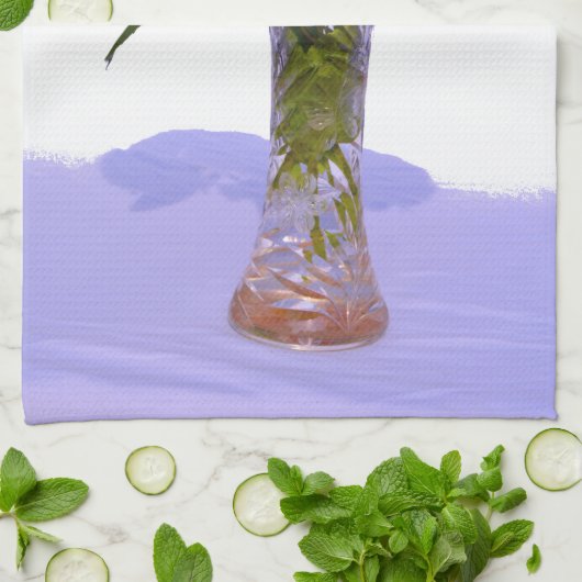 Elegante, rosa, lila Blumendörfchen Hydrangeas Geschirrtuch (Gefaltet)