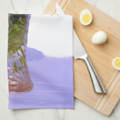 Elegante, rosa, lila Blumendörfchen Hydrangeas Geschirrtuch (Viertel Falte)