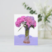 Elegante, rosa, lila Blumendörfchen Hydrangeas Postkarte (Stehend Vorderseite)